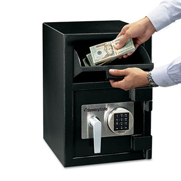 Sentry® Safe Digital Depository Safe, Large, 0.94 Cu Ft, 14w X 15.6d X 20h, Black freeshipping - TVN Wholesale